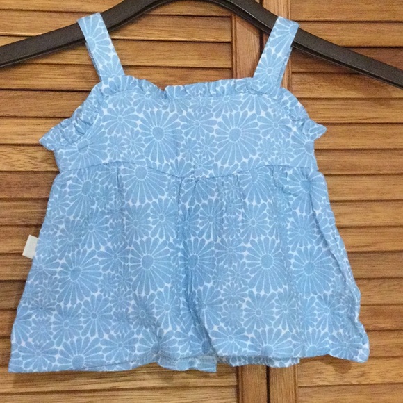 Rabbit +Bear Organic Blue Floral Kids Matching Set with sunglasses - Picture 5 of 9